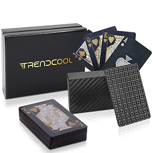 Trendcool Pokerkarte Kartenspiel Tischkarten Poker mit Holzbox (Black + Box) von Trendcool