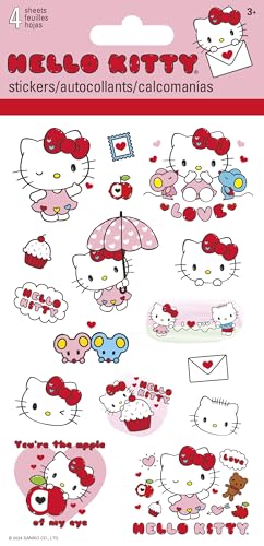 Hello Kitty 18 – Valentins-Standard-Aufkleber – 4 Bögen von Trends International