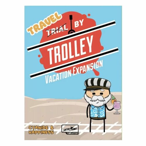 Skybound Entertainment Trial by Trolley: Vacation Expansion - Skybound, Partyspiel moralischer Dilemmas & Trolley-Mord, ab 14 Jahren, 3-13 Spieler von Skybound Entertainment