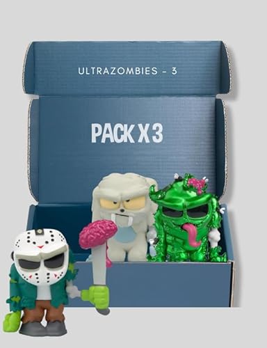 Ultrazombies 3er-Pack, 7,6 cm, Zombie-Puppen, YouTube-Serie | Sammlerfiguren von Zombies | 2 Leuchten im Dunkeln und 2 metallisierte Figuren | für Kinder und Sammler | Halloween von Triciclo Editores