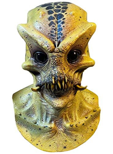 Trick Or Treat Studios Alien Reptil Maske - Einheitsgröße - Kostüm-Accessoire für Halloween, Karneval & Horror-Party von Trick Or Treat Studios