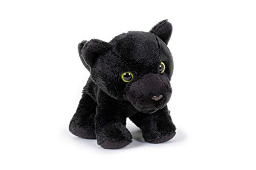 Trigon Stofftier schwarzer Panther, 12 cm Kuscheltier Plüschtier, Wildtier Zootier Raubkatze Softplüsch von Buosha