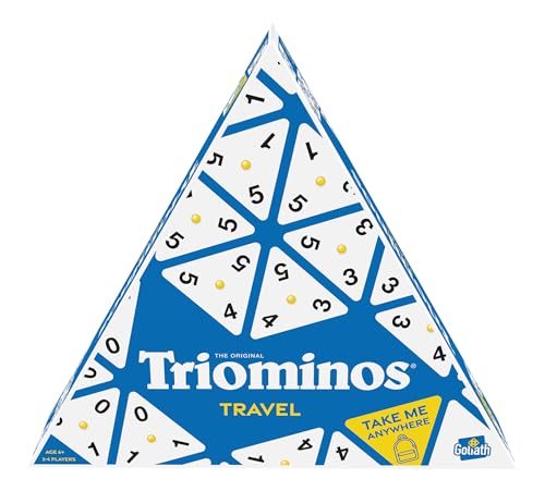 Triominos Travel, Brettspiel ab 6 Jahren, Gesellschaftsspiele für 2 bis 4 Spieler von Goliath Toys