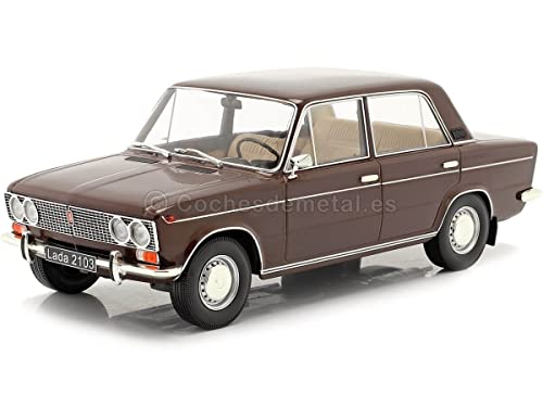 Triple9 Lada 2103 1976 braun mit beigem Interieur Modellauto 1:18 von Triple9