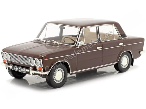 Triple9 Lada 2103 1976 braun mit beigem Interieur Modellauto 1:18 von LNEE