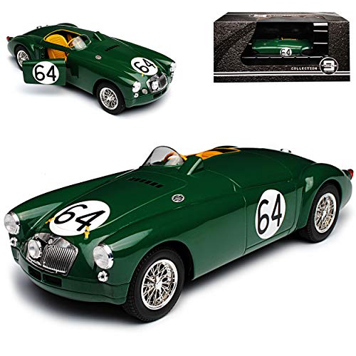 Triple9 MG A MGA MKI EX182 Roadster Cabrio Grün 24H Le Mans 1955-1962 1/18 PremiumX Modell Auto mit individiuellem Wunschkennzeichen von Triple9