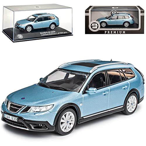 Triple9 Saab 9-3 X II Typ YS3F Aero Kombi Blau 2. Generation 2002-2014 limitiert auf 504 Stück Weltweit 1/43 Ixo Modell Auto mit individiuellem Wunschkennzei.. von Triple9