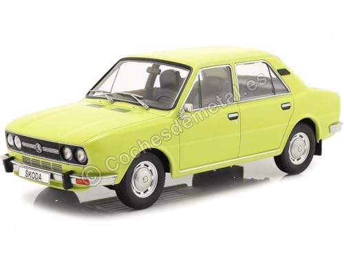 Triple9 Skoda 120 LS 1979 gelb Modellauto 1:18 von Triple9