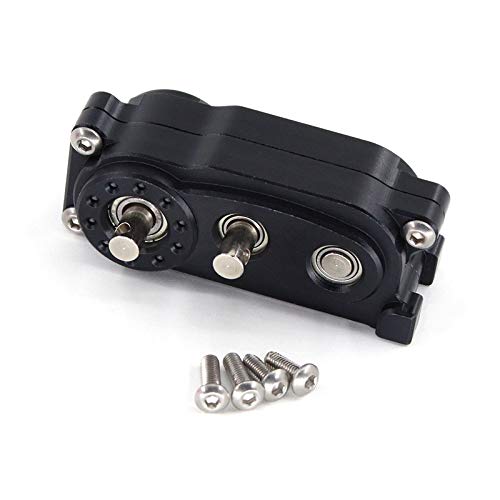 Trisoye PräFix Getriebe Verteiler Getriebe für 1/10 RC Crawler Auto Axial SCX10 & SCX10 II 90046 Upgrade Teile, Schwarz von Trisoye