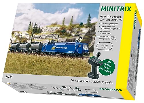 MiniTrix 11158 N Digital-Startpackung Güterzug mit Baureihe 120 der WRS von Trix