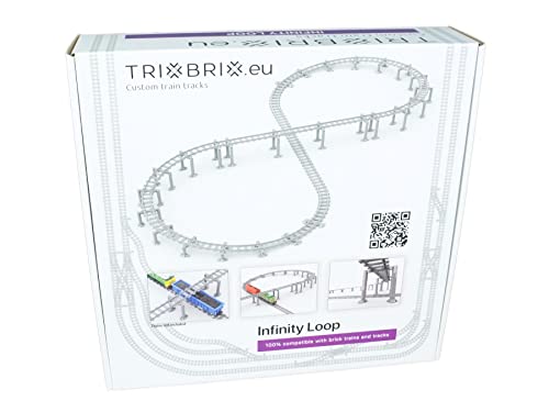 Trixbrix Supports Bundle 2.0 Compatible with Lego City Train Sets 60197 60198 10277 60205 60238 60337 (Infinity Loop) von Trixbrix.eu