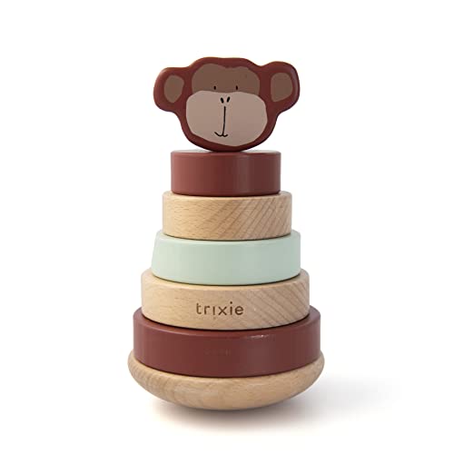 Trixie Baby Stapelturm mit Ringem aus Holz Mr. Monkey AFFE braun von TRIXIE