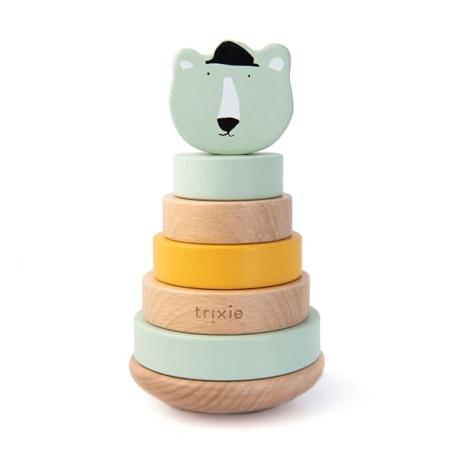 Trixie Stapelturm mit Ringem aus Holz Mr. Polar Bear Eisbär Mint von TRIXIE