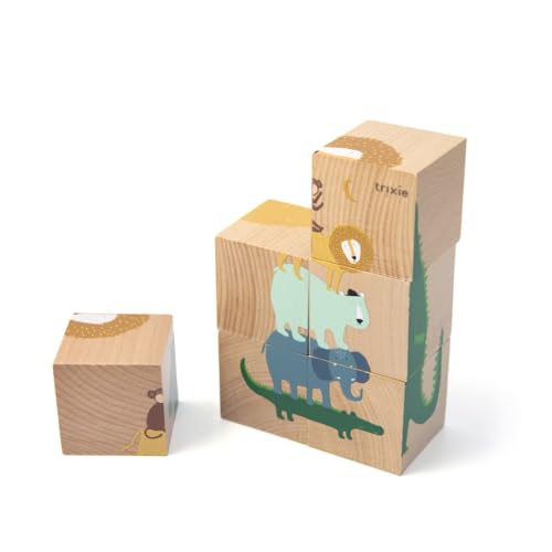 Trixie blockpuzzle junior 14 x 9 x 5 cm Holz Natur 6-teilig von Trixie