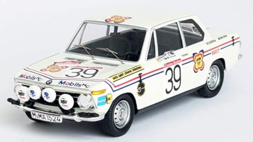 Modellino Scala kompatibel mit BMW 2002 Ti Alpenfahrt 1973 Stripe-Smolej 1:43 Trofeu TFRRAT06 von Trofeu