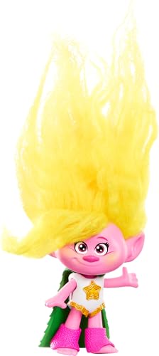 Mattel DREAMWORKS TROLLS Gemeinsam Stark – Puppen Königin Poppy, Viva, Branch, Guy Diamond mit Tiny Diamond mit Plüschhaar und 5 Gelenke, für Kinder ab 3 Jahren, HNF07 von Mattel