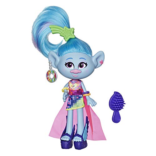 Hasbro Trolls DreamWorks Trolls Glamour Seide Fashion Puppe mit Kleid, Schuhen und mehr, inspiriert vom Film Trolls World Tour, Spielzeug für Mädchen ab 4 Jahren von DREAMWORKS TROLLS