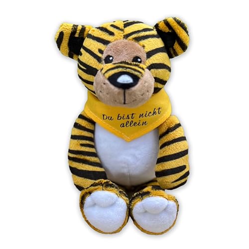 Trost-Tiger Personalisierbarer 22 cm I Kuscheltier I Dein tröstender Begleiter I Plüsch-Tiger I Premium Plüschtier I Stofftier I Kinder I Trost I Geschenk von Trost-Tiger