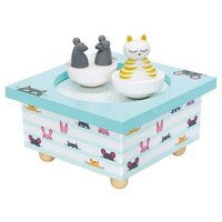 TROUSSELIER 6295011 Spieluhr mit tanzenden Katze und Maus, magnetisch von Trousselier