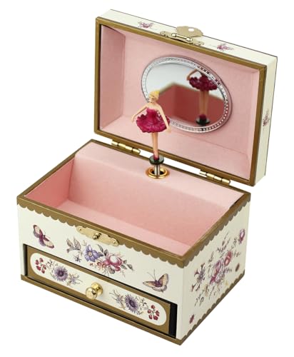 Trousselier - Blumen - Musikschmuckdose - Spieluhr - Ideales Geschenk für junge Mädchen - Musik Romeo & Julia - Farbe gelb Trousselier - Blumen - Musikschmuckdose - Spieluhr - Ideales Geschenk für junge Mädchen - Musik Romeo & Julia - Farbe gelb von Trousselier