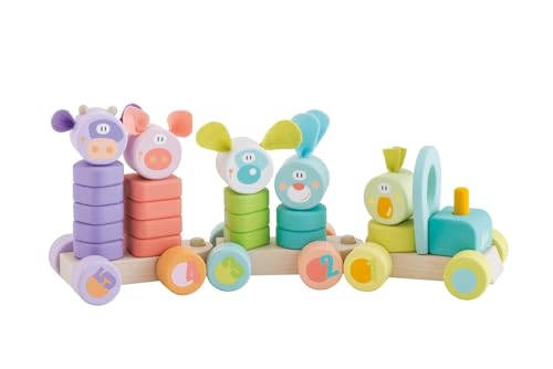 Steckturm Zug Formen&Zahlen | Sevi | Holzspielzeug für Kinder von einem Jahr. Sevi Geschenke für Kinder in den ersten Monaten | 35x15x8cm | Infant Toys | Modell 82995 Steckturm Zug Formen&Zahlen | Sevi | Holzspielzeug für Kinder von einem Jahr. Sevi Geschenke für Kinder in den ersten Monaten | 35x15x8cm | Infant Toys | Modell 82995 von Trudi