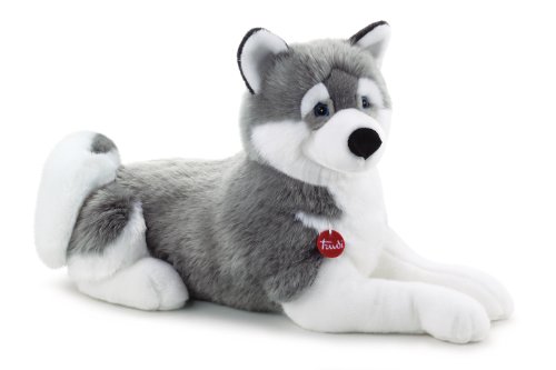 trudi 22276 Dog Klassik Plüschhund Husky Marcus ca. 40 cm, Größe XXL, hochwertiges Stofftier mit weichen Materialien, Plüschtier mit realistischen Details, waschbar, Kuscheltier für Kinder von Trudi