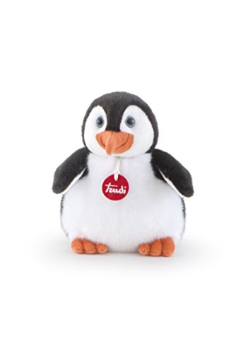 trudi 26675 Klassik Plüschtier Pinguin Pino ca. 19 cm, Größe S, hochwertiges Stofftier mit weichen Materialien, Plüschfigur mit realistischen Details, waschbar, Kuscheltier für Kinder, Weiß/Schwarz von Trudi