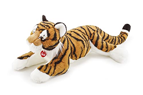 Tiger Bruce Trudi | Exotisches Plüsch Tiger Maskottchen, Weihnachts- und Geburtstagsgeschenk. | 39x23x46cm Grosse L | Tropische exotische Tiere | Modell 27138 von Trudi