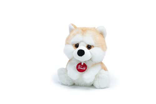 Trudi Fluffies 29317 Plüschhund Akita Inu 16 x 19 x 18 cm, Größe S, hochwertiges Stofftier mit extra Flauschigen Materialien, Plüschfigur mit Liebe zum Detail, waschbar, Kuscheltier für Kinder, Beige von Trudi