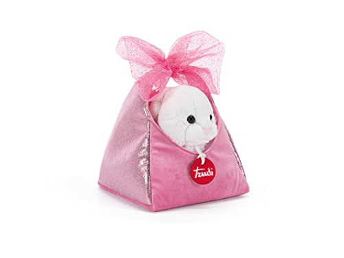 Trudi Hase Schleifetasche Rosa Plüschtiere in Einer Handtasche. Modische Geschenkidee | 15x18x15cm Größe XS | Fashion Pets | Modell 29621 von Trudi