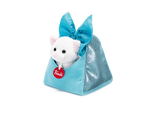 Trudi 29622 Italy Katze Schleifetasche, weiß und blau, M von Trudi