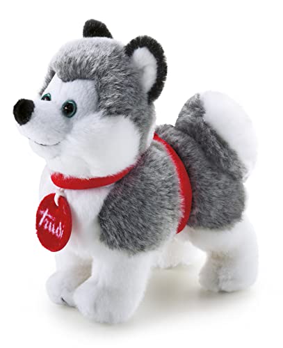 Trudi Trudino Husky Deluxe Plüschtier Husky Hund. Geburtstagsgeschenk 8x15x15cm Größe XS | Trudini Classic Plüschtier | Modell 51010 von Trudi