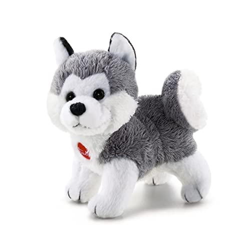 Trudi 51025 Sweet Collection Kleiner Husky ca. 8 cm, Größe XXS, Stofftier mit weichen Materialien und liebevollen Details, Plüschtier waschbar, Kuscheltier für Kinder & Babys, Grau/Weiß von Trudi