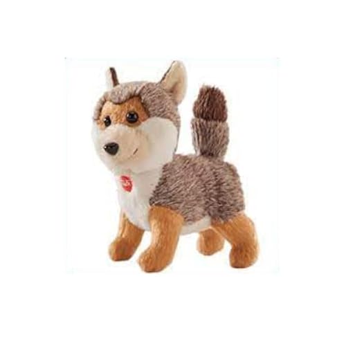 Trudi 52238 Sweet Collection Mini Plüsch Wolf ca 10 cm, Größe XXS, Stofftier mit weichen Materialien und liebevollen Details, Plüschtier mit Schlaufe als Anhänger, Kuscheltier für Kinder, Grau/Braun von Trudi