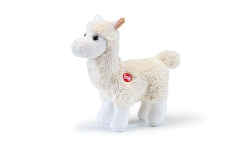 Trudi 55488 Sweet Collection Mini Plüsch Lama ca. 9 cm, Größe XXS, Stofftier mit weichen Materialien und liebevollen Details, Plüschtier mit Schlaufe als Anhänger, Kuscheltier für Kinder, Weiß von Trudi