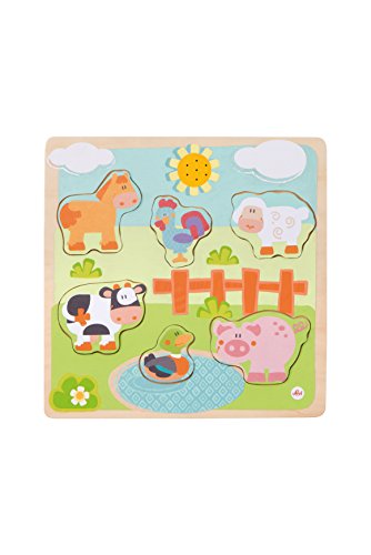 Trudi 82955 - Fattoria Con suoni Puzzle, 23 x 2 x 23 cm von Trudi