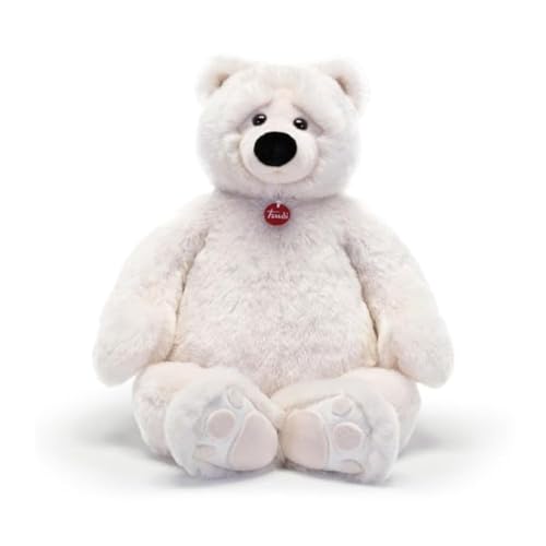 Trudi Bär Joel Elfenbein Plüschtiergeschenk für Weihnachten, Geburtstag und Valentinstag. Eisbär Plüschbär | 45x80x30cm Taglia XXL | Klassische Teddybären | Modello 25635 von Trudi