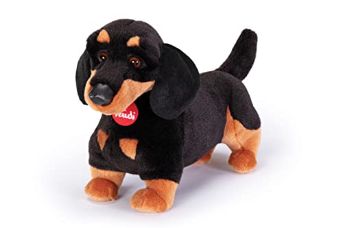 Trudi 22337 Hund Dackel Plüschtier, Schwarz, Braun, M von Trudi