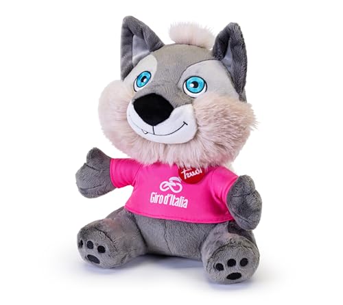 Trudi Lupo Wolfie Plüschtier mit T-Shirt und Etikett | 14 x 30 x 22 cm Größe M | Maskottchen Giro d'Italia 2026 | Modell 69285 von Trudi