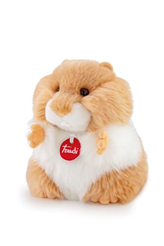 Trudi TUDN6000 Fluffies Plüschtier Hamster ca. 20 cm, Größe S, kuschliges Stofftier mit weichen Materialien, Plüschfigur mit realistischen Details, waschbar, Kuscheltier für Kinder & Babys, Hellbraun von Trudi