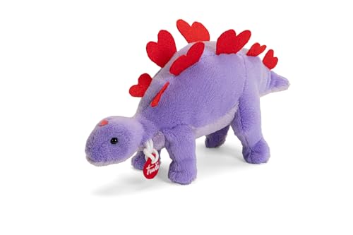 Trudi Trudino Lila Lovesaurus Stegosaurus Love Dinosaurier Plüschtier mit Herzen | 22x14x9cm Grosse XS | Valentinsgruß | Modell 55518 von Trudi