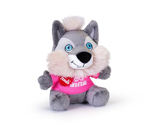 Trudi Trudino Lupo Wolfie Plüschtier mit T-Shirt und Etikett | 9 x 16 x 17 cm Größe XS | Maskottchen Giro d'Italia 2025 | Modell 69284 von Trudi