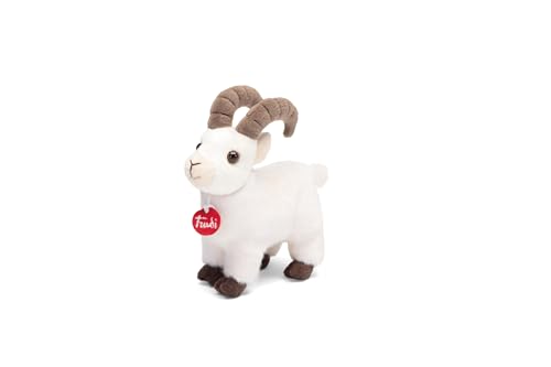 Trudi Trudino Weißer Steinbock Deluxe Geschenkplüsch, Bergtiere | 17x15x6cm Grosse XS | Skyway Mont Blanche | Modell 55539 von Trudi