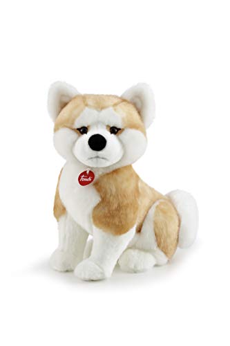 Trudi 22665 Klassik Plüschhund Akita Ascanio ca. 36 cm, Größe L, hochwertiges Stofftier mit weichen Materialien, Plüschtier mit realistischen Details, waschbar, Kuscheltier für Kinder, Beige/Weiß von Trudi