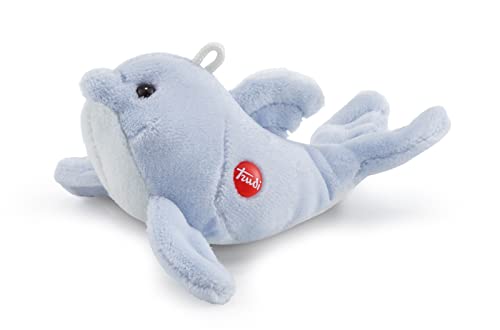 Trudi 51298 Sweet Collection Kleiner Delfin ca. 11 cm, Größe XXS, Stofftier mit weichen Materialien und liebevollen Details, Plüschtier mit Rückenflosse, waschbar, Kuscheltier für Kinder & Babys, Blau von Trudi