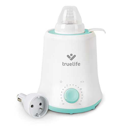 TrueLife Invio BW Single Elektrischer Babyflaschenwärmer mehreren bevorzugten Temperaturstufen, Keep-Warm-Funktion, geräuscharmem Betrieb, einfacher Bedienung und Wartung, Autoadapter, BPA-frei von TrueLife