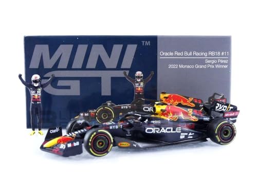 MINI GT 1/64 MGT00551-L Red Bull RB18 - Winner Monaco GP 2022 (S. Perez) Diecast Modellcar von Truescale Miniatures