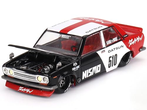 True Scale Miniatures Modellauto Kompatibel mit Nissan Datsun Street 510 Racing V1 Limited Edition 1/64 Druckguss Modellauto Kaido House KHMG102 von Truescale Miniatures