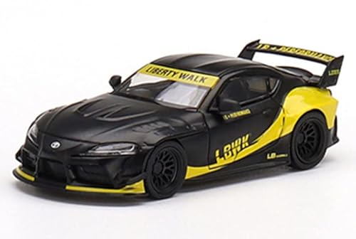 TrueScale Miniatures GR Supra LB-Works MGT00472-R Sammlermodell aus mattem Schwarz, Druckguss (RHD), Maßstab 1:64 von Truescale Miniatures