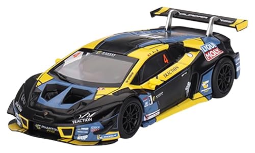 TrueScale Miniatures MINI GT 1/64 Lamborghini Huracan GT3 EVO Macau GP Macau GT Cup 2022 3rd Place Winner #4 Left Handle Fertiges Produkt von Truescale Miniatures